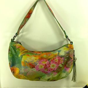 Hobo Bags |   Hobo The Original Multi-Color Floral Leather Shoulder Bag |